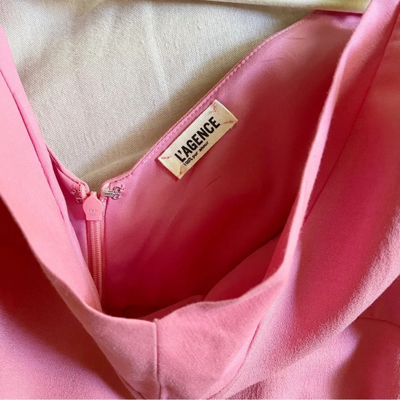 L’Agence Bodycon Knee Length Midi Dress Pink Size 6 BarbieCore Coquette Feminine - Picture 6 of 11